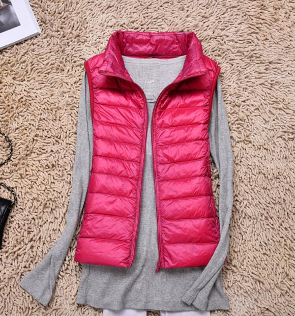 Sanishroly 2018 New Autumn Women Ultra Light Down Vest White Duck Down Coat Parka Ladies Sleeveless Waistcoat Plus Size 3XL S275