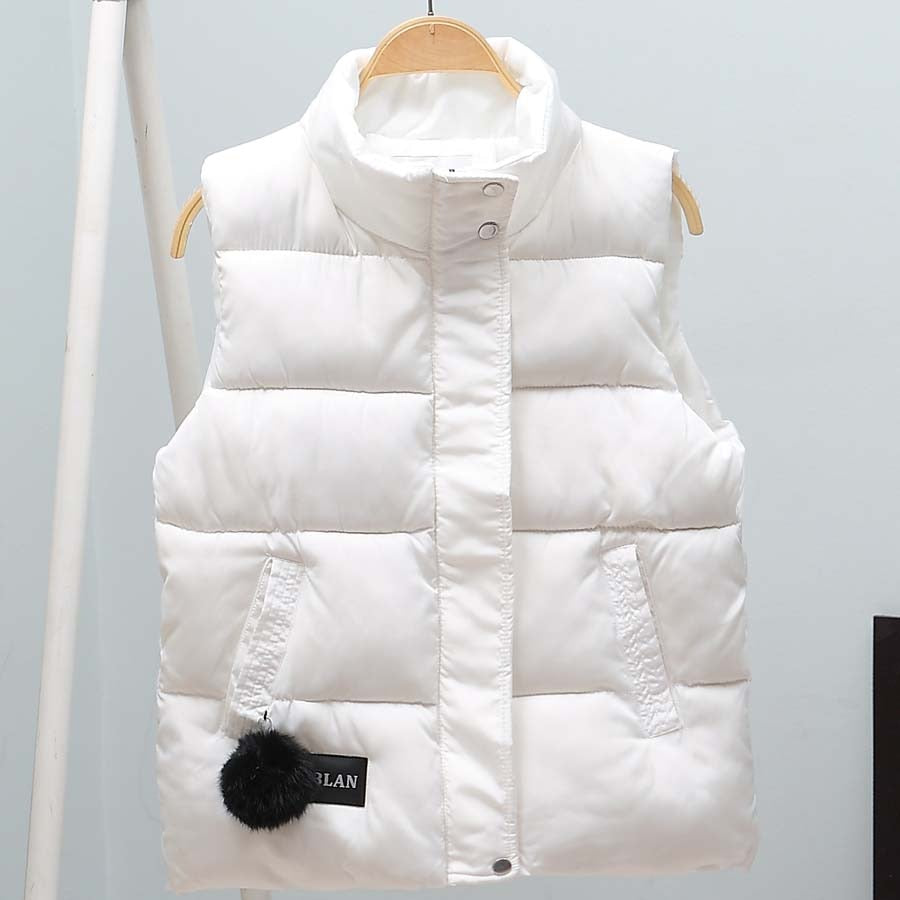 Women Vest Mandarin Collar Sleeveless Short Coat Women Jacket Waistcoat Female Plus Size Chalecos Para Mujer 2020 Autumn Winter